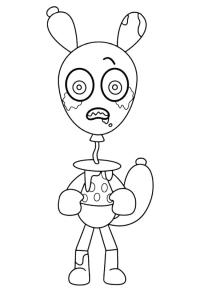 Ausmalbild Twisted Looey Dandy's World  