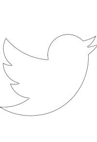 Ausmalbild Twitter logo  