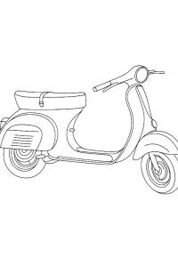 Ausmalbild Vespa-Roller  