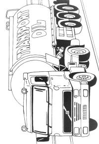 Ausmalbild Volvo-Tankwagen  