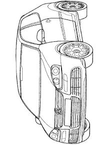 Ausmalbild VW Golf  