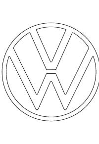 Ausmalbild VW logo  