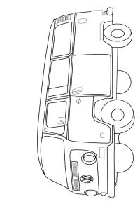 Ausmalbild VW T2  