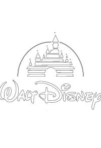 Ausmalbild Walt Disney logo  