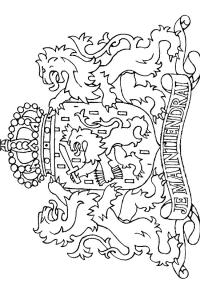 Ausmalbild Wappen der Niederlande  