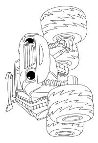 Ausmalbild Watts Blaze und die Monster-Maschinen  