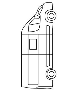 Ausmalbild Wohnmobil Kastenwagen  