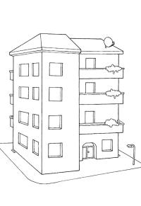 Ausmalbild Wohnung  