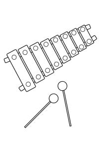 Ausmalbild Xylophon  