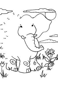 Ausmalbild Zeichne einen Elefanten  