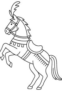 Ausmalbild Zirkuspferd  