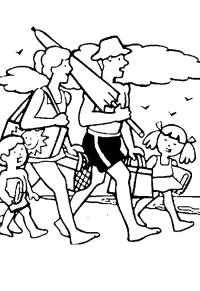 Ausmalbild Zum Strand  